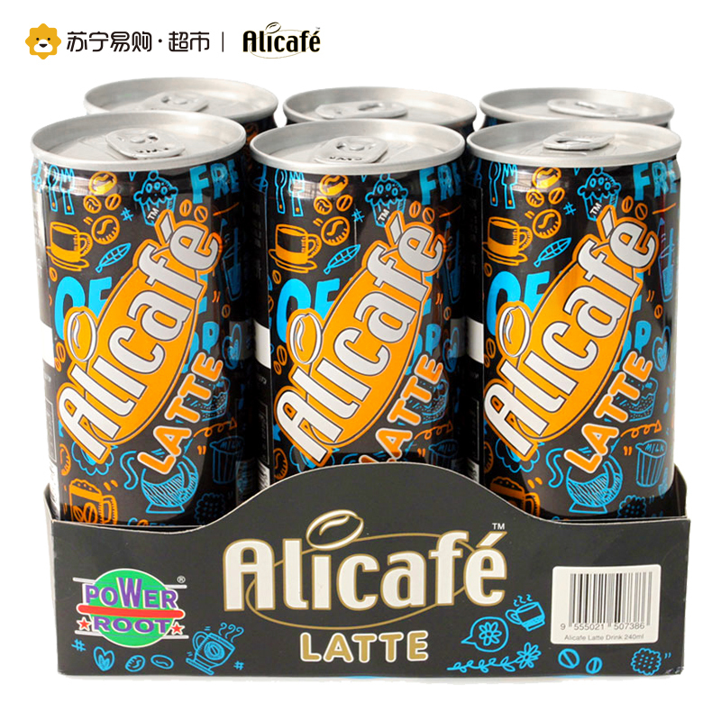 Alicafe啡特力 拿铁罐装咖啡饮料 240ml*6