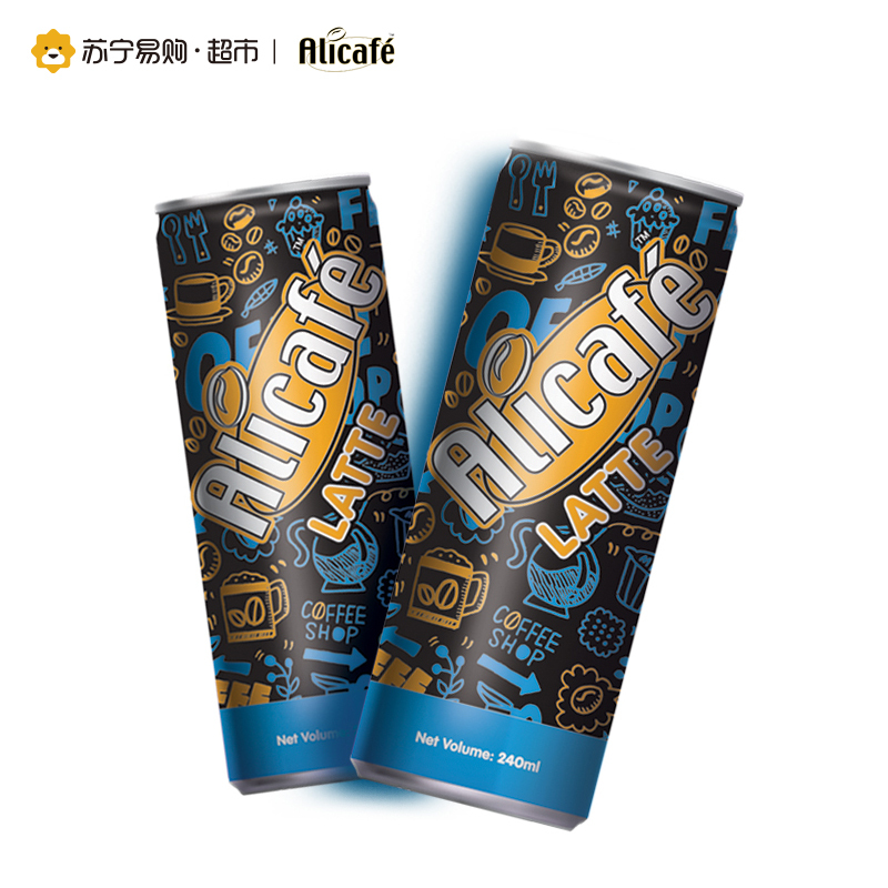 Alicafe啡特力 拿铁罐装咖啡饮料 240ml*6