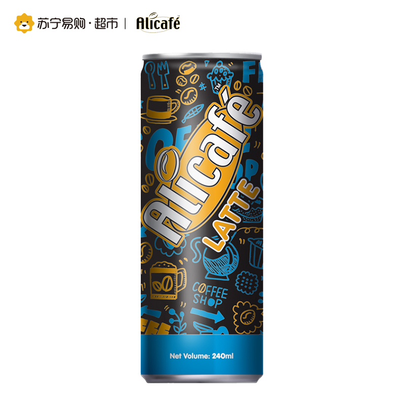 Alicafe啡特力 拿铁罐装咖啡饮料 240ml*6