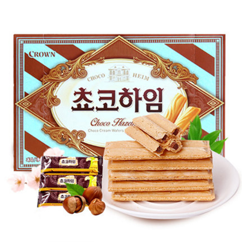 可瑞安榛子巧克力味威化饼干142g 美味夹心 休闲下午茶零食