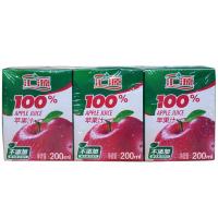 汇源果汁 100%苹果汁 200ML*3 便携小包装