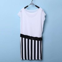 撞色条纹连衣裙 MIEMHG113