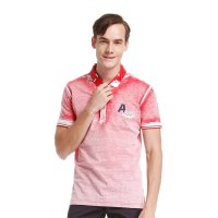 A14204M35031AJ25 Armani Jeans男性亮红色休闲夏季短袖翻领POLO衫