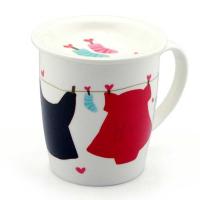 礼无忧 小小幸福变色杯新奇咖啡牛奶变色杯子 带盖 水杯马克杯 实用创意礼品 浪漫七夕情人节生日礼物