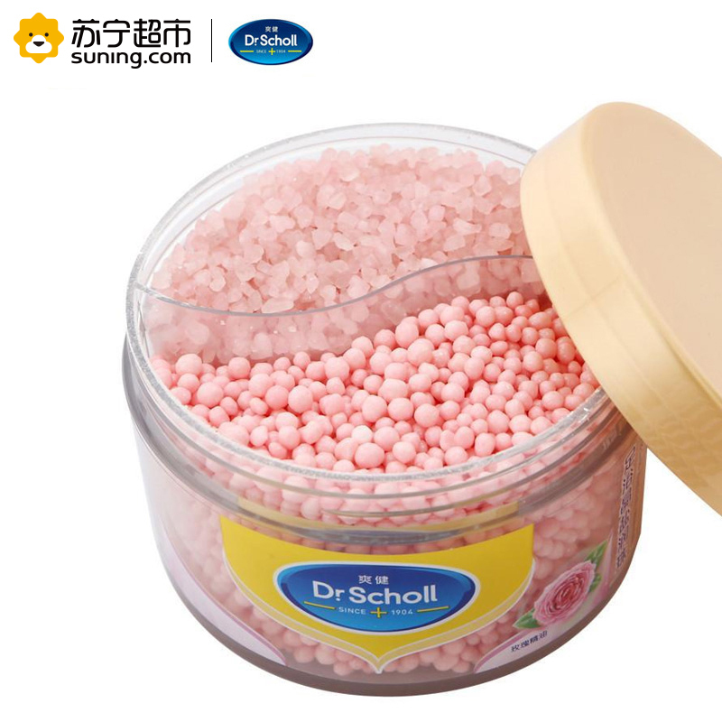 爽健(Scholl)足浴晶盐润珠(玫瑰精油)