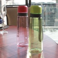 茶花多棱运动杯3832P便携水杯塑料杯450ML随手杯