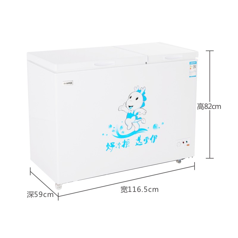 索伊(Soyea) BCD-220SM 220L双门小型冰柜家用双温冷柜商用冷冻柜高清大图