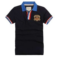 11002213155男装左前胸贴章门襟撞色POLO衫