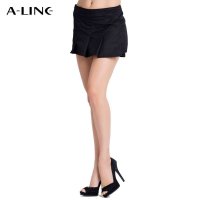 ALINE阿莱 学院风超短百褶裙裤休闲短裤K632616