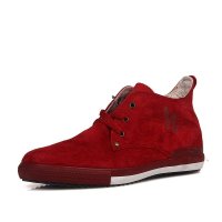 HOZ[后街]真皮牛反绒皮高帮百搭经典欧美范纯色潮男休闲男鞋CZAL13D40