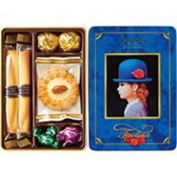 红帽子蓝色什锦饼干礼盒65.5g