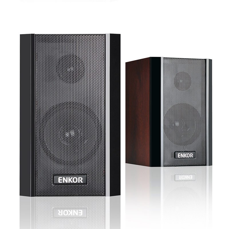 恩科(ENKOR)S2850 多媒体电脑音响音箱木质2.1低音炮 棕红色