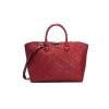 巴宝莉(BURBERRY)中号格纹压花皮革托特包 3938735-60800