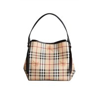 巴宝莉(BURBERRY)女士咖色经典格纹手提包 3741175-2071T
