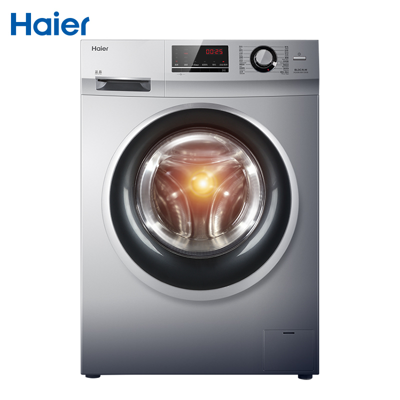 海尔 (Haier) XQG100-BX12636 10公斤变频滚筒洗衣机(银灰色)