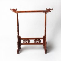御品宣出品 小号花梨木龙头笔挂(10针) 高档精致红木毛笔挂 文房用品
