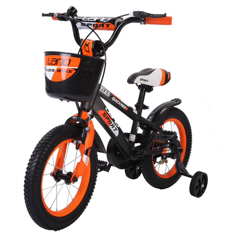 兰Q自行车Q仔系列12/14/16/18寸卡通儿童自行车 安全多色 亚光橙 18寸