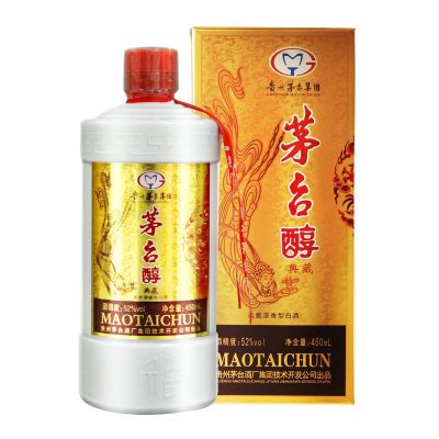 52度贵州茅台镇茅台醇典藏浓香型白酒450mL