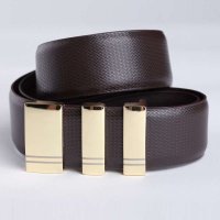 咖飞WS41Q009平行线纯色头层皮带咖啡