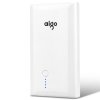 aigo移动电源K3 双USB接口充电宝 10000mAh 白色