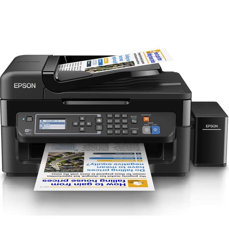 爱普生(EPSON) L565 墨仓式喷墨传真一体机 (打印 复印 扫描 传真) 学生打印作业打印图片