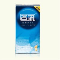 名流避孕套 至薄002天然乳胶安全套10只装 成人计生用品