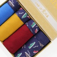 红豆 男式 四条装 舒适平角内裤 HD4201