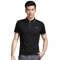 红豆男装 HWB7T6119丝光棉翻领男士短袖t恤