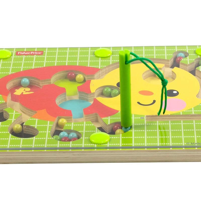 [苏宁自营]费雪木制拼板磁性运笔迷宫-瓢虫2-6岁儿童益智早教玩具FP3003图片