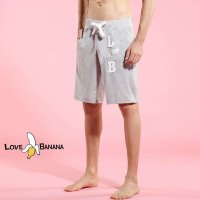 LOVE BANANA 夏季男士运动中裤水洗磨毛针织卫裤48155