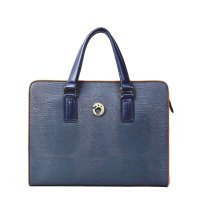 男士宝蓝色鳄鱼纹理公文包G907-1