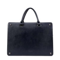 男士宝蓝色横款定型公文包G909-1