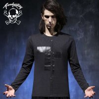 诠渡良品潮牌基础百搭韩版修身长袖t恤男士43258咖啡色