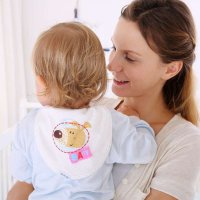 龙之涵 婴儿吸汗巾儿童隔汗巾纯棉 宝宝垫背巾卡通 抗菌除螨透气