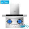 美的(Midea)DT23S+JZY-QL303 欧式T型抽油烟机 液化气燃气灶 烟机灶具两件套 厨电套餐