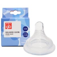 好孩子gb(Goodbaby)婴儿奶嘴 母乳实感宽口径奶嘴-快流量 B80149 L 大圆孔(6个月以上)
