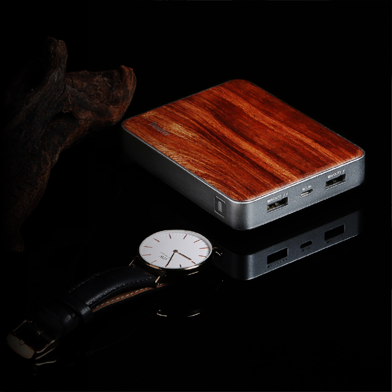 倍斯特快充移动电源13400毫安智能QC2.0快闪速创意个性木纹充电宝