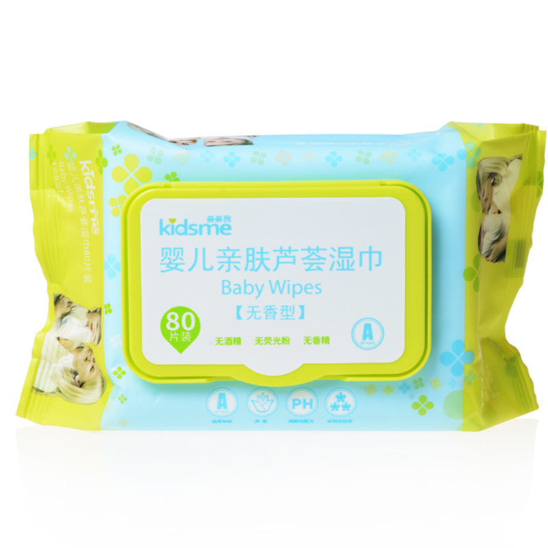 亲亲我(kidsme) 婴儿亲肤芦荟湿巾80片装