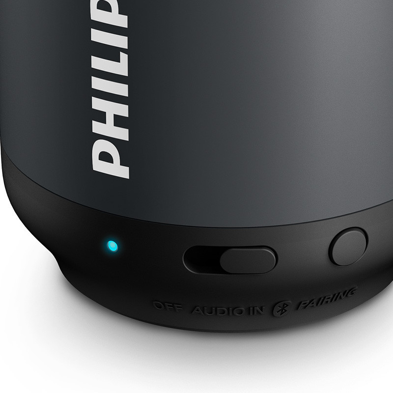 Philips/飞利浦BT25B/93无线蓝牙音箱 蓝牙4.0 便携式迷你口袋手机/电脑小音响 QQ音箱低音炮 黑色