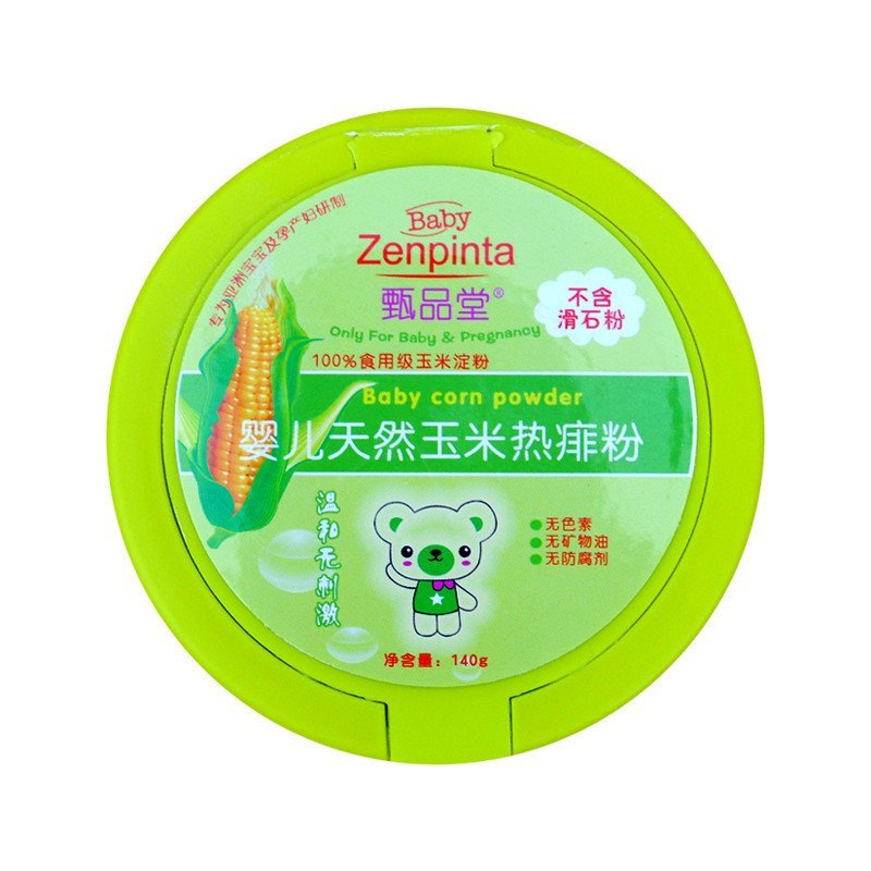 甄品堂(zenpinta)婴儿天然玉米热痱粉 140g(带粉扑)