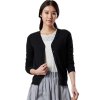 初棉女款开衫经典黑S7035