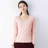 初棉女款圆领套头衫藕粉S7585