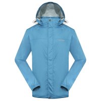 哈克士碧蓝色男式单层冲锋衣NJ18