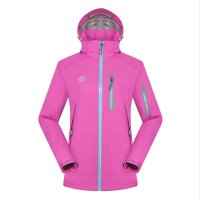 哈克士玫红色女式冲锋衣316001