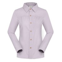 哈克士兰花紫色女式休闲长袖衬衫316014
