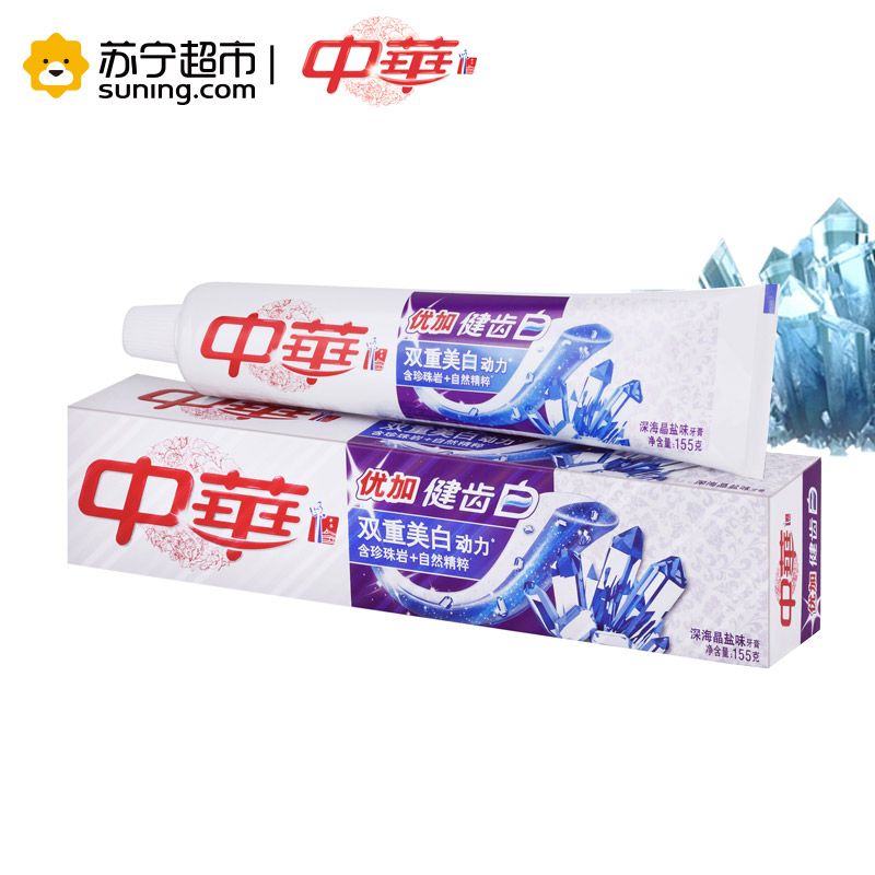 中华优加健齿白深海晶盐味牙膏155g