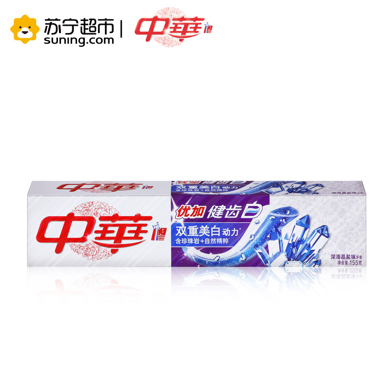 中华优加健齿白深海晶盐味牙膏155g