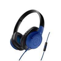 铁三角(Audio-technica) ATH-AX1iS BL 头戴式手机通话耳机 蓝色