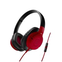 铁三角(Audio-technica) ATH-AX1iS RD 头戴式手机通话耳机 红色