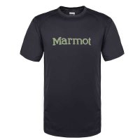 Marmot土拨鼠 2015夏季男款圆领短袖速干T恤休闲透气户外速干衣T恤衫 60680 黑色001